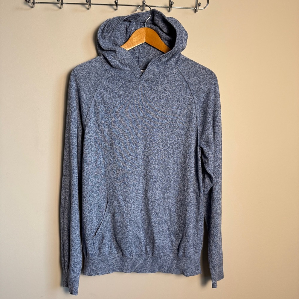 Old Navy Women's Blue Heather Core Hoodie Long Sleeve Pullover Size Large Casual